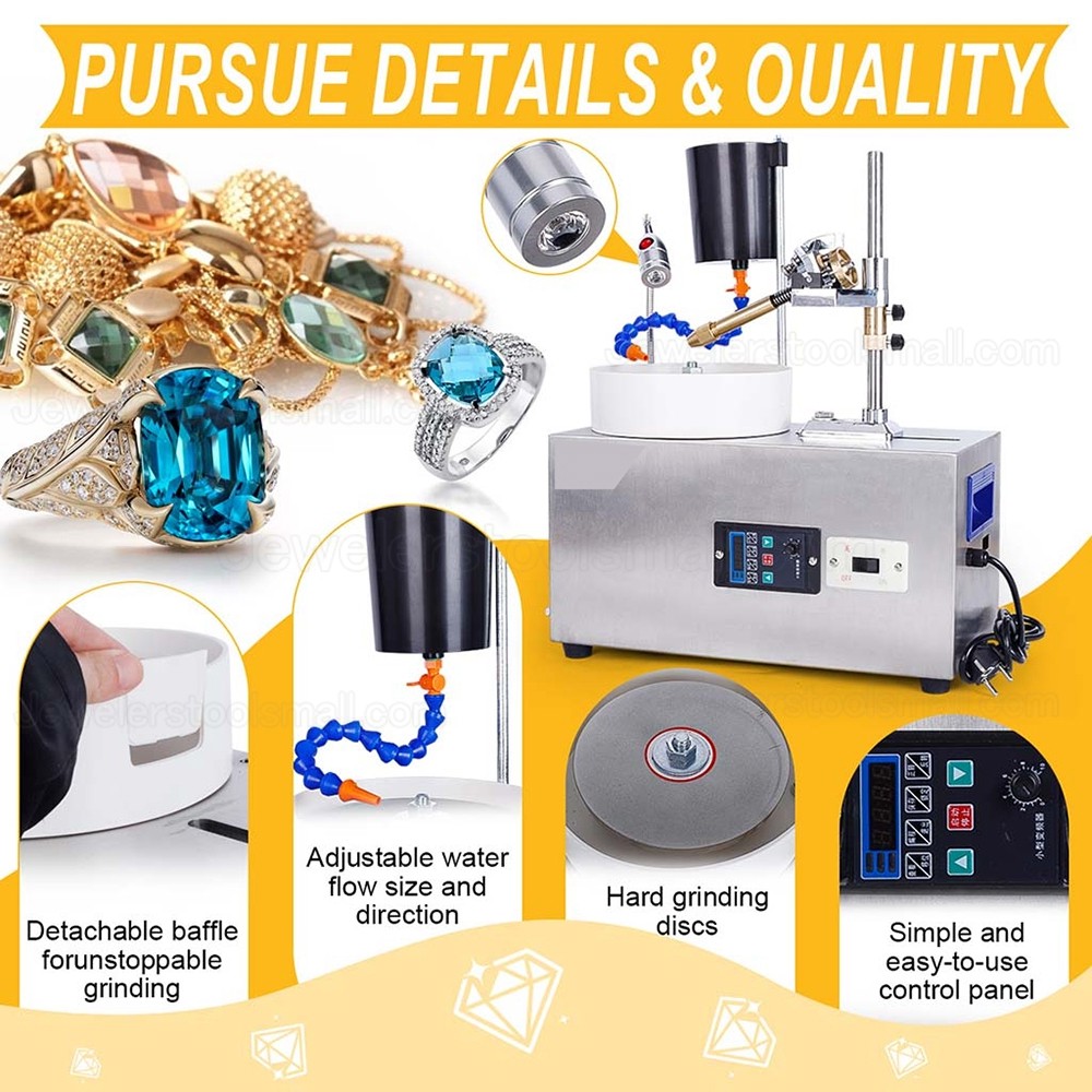 180W Automatic Gem Faceting Machine for Gemstone Lapidary Grinding Polishing Cutting 3000RPM